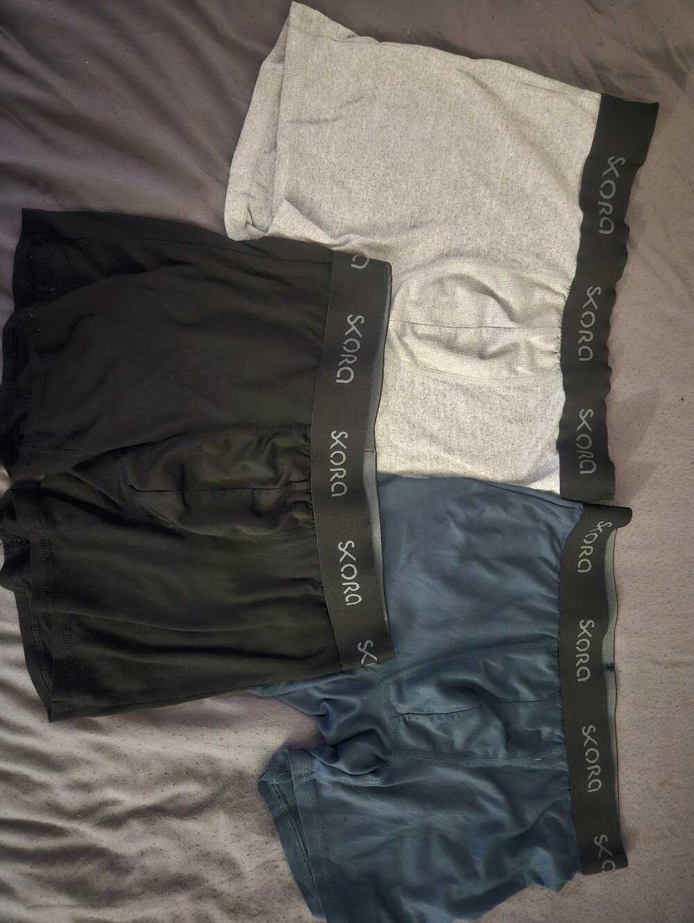 Men's 3-Pack Performance Boxer Briefs - Black, Heather Gray, Navy